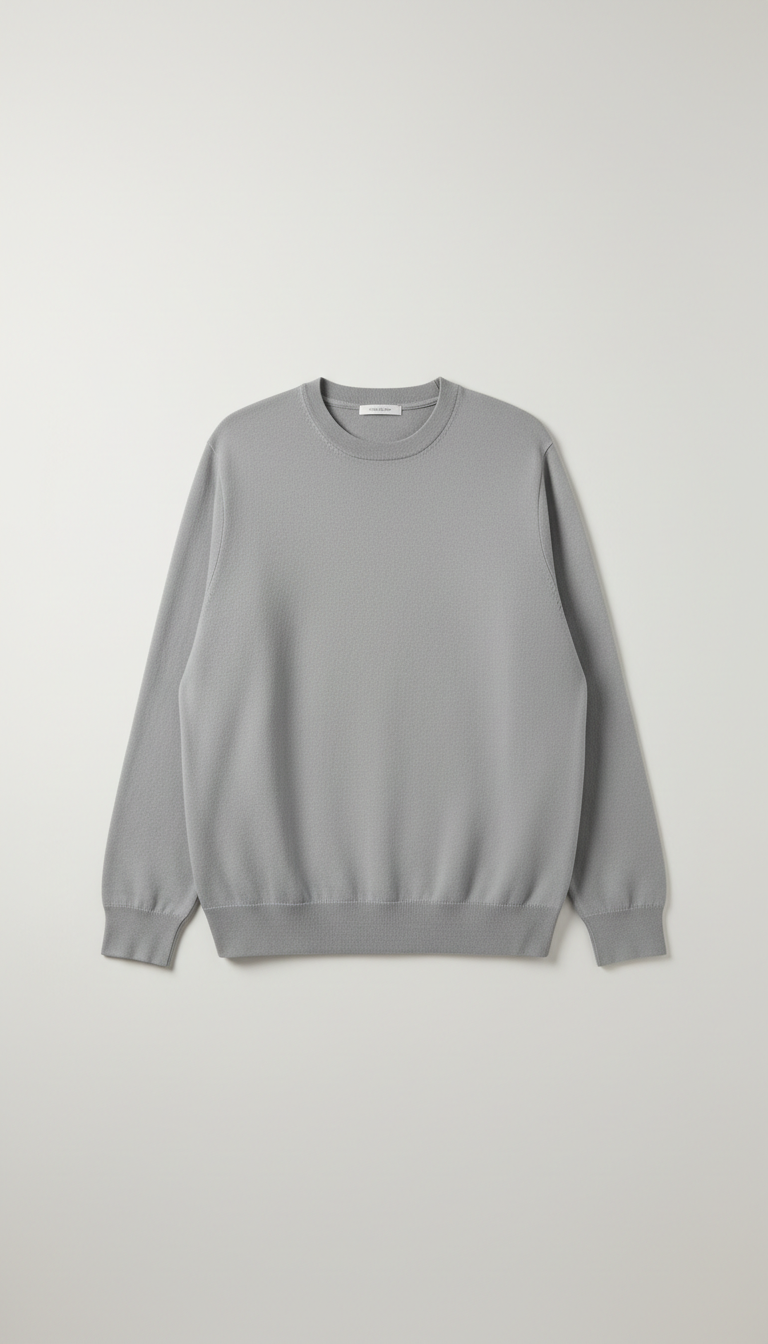 Relaxed Crewneck in Pavement Silver