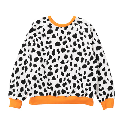 Reversible DWBI Crewneck - Orange/White