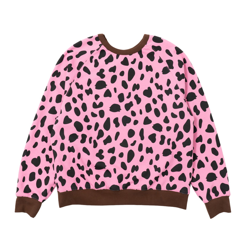 Reversible DWBI Crewneck - Brown/Pink