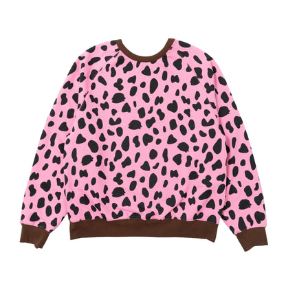 Reversible DWBI Crewneck - Brown/Pink