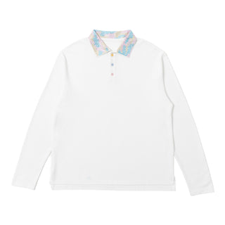 Ice On My Neck LS Polo - White