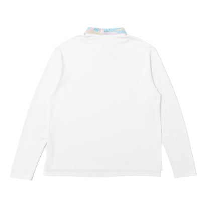 Iced Out LS Polo - White