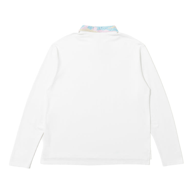 Ice On My Neck LS Polo - White