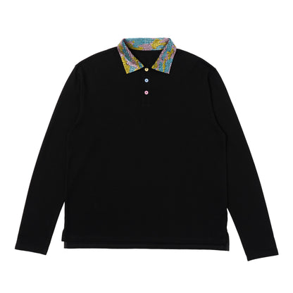 Iced Out LS Polo - Black