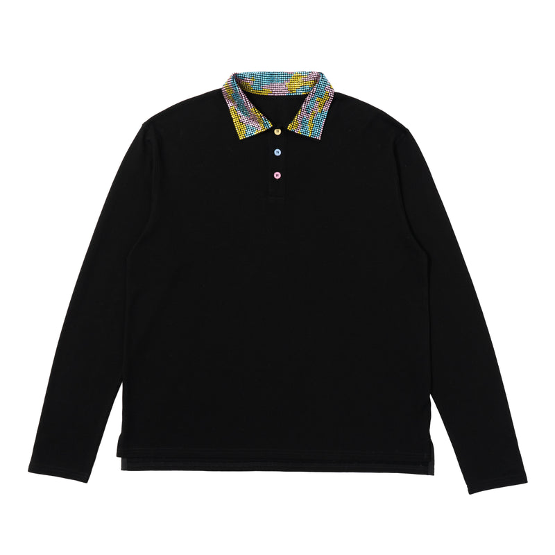 Ice On My Neck LS Polo - Black