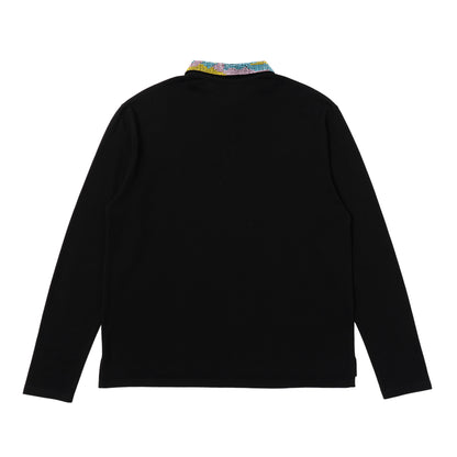 Iced Out LS Polo - Black