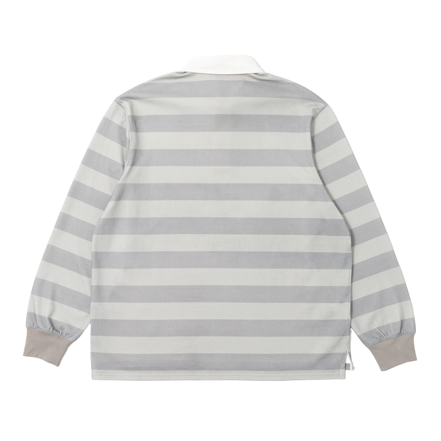 Yumi Striped LS Polo - Grey