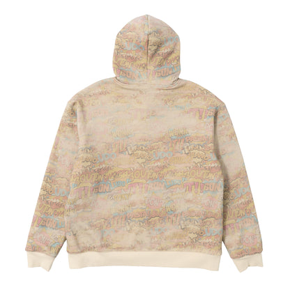 Reversible Comics Zip Hoodie - Cream