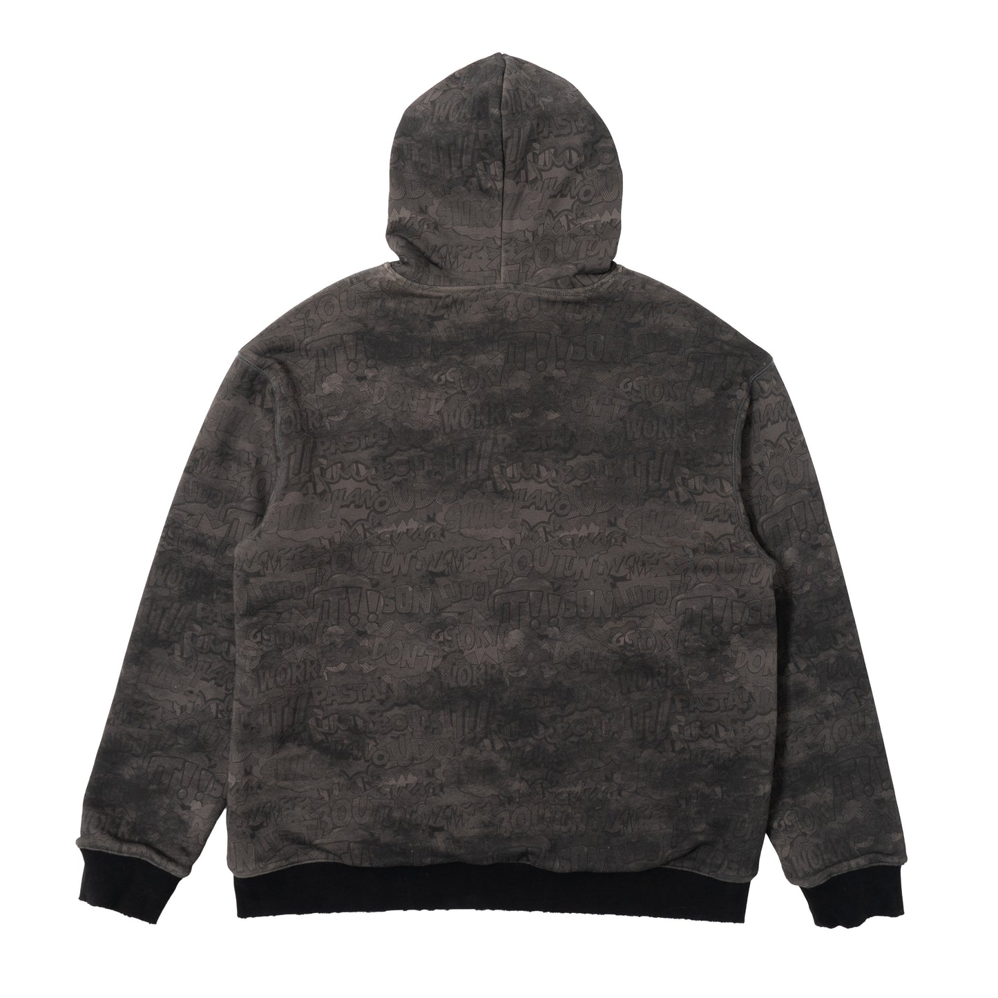 Reversible Comics Zip Hoodie - Black