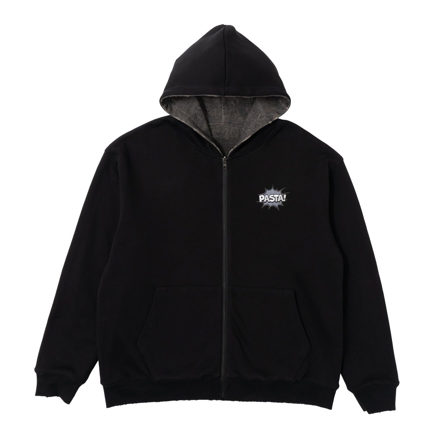 Reversible Comics Zip Hoodie - Black