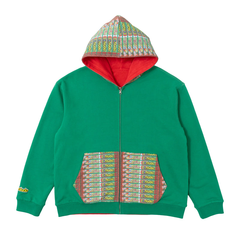 Reversible Goleador Zip Hoodie - Green/Red