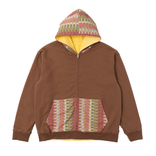 Reversible Goleador Zip Hoodie - Brown/Yellow