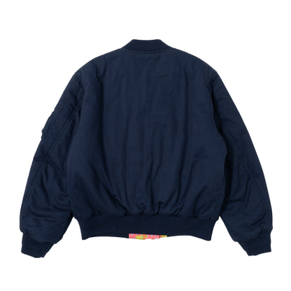Reversible Grouper Camo MA-1 Bomber - Blue/Orange