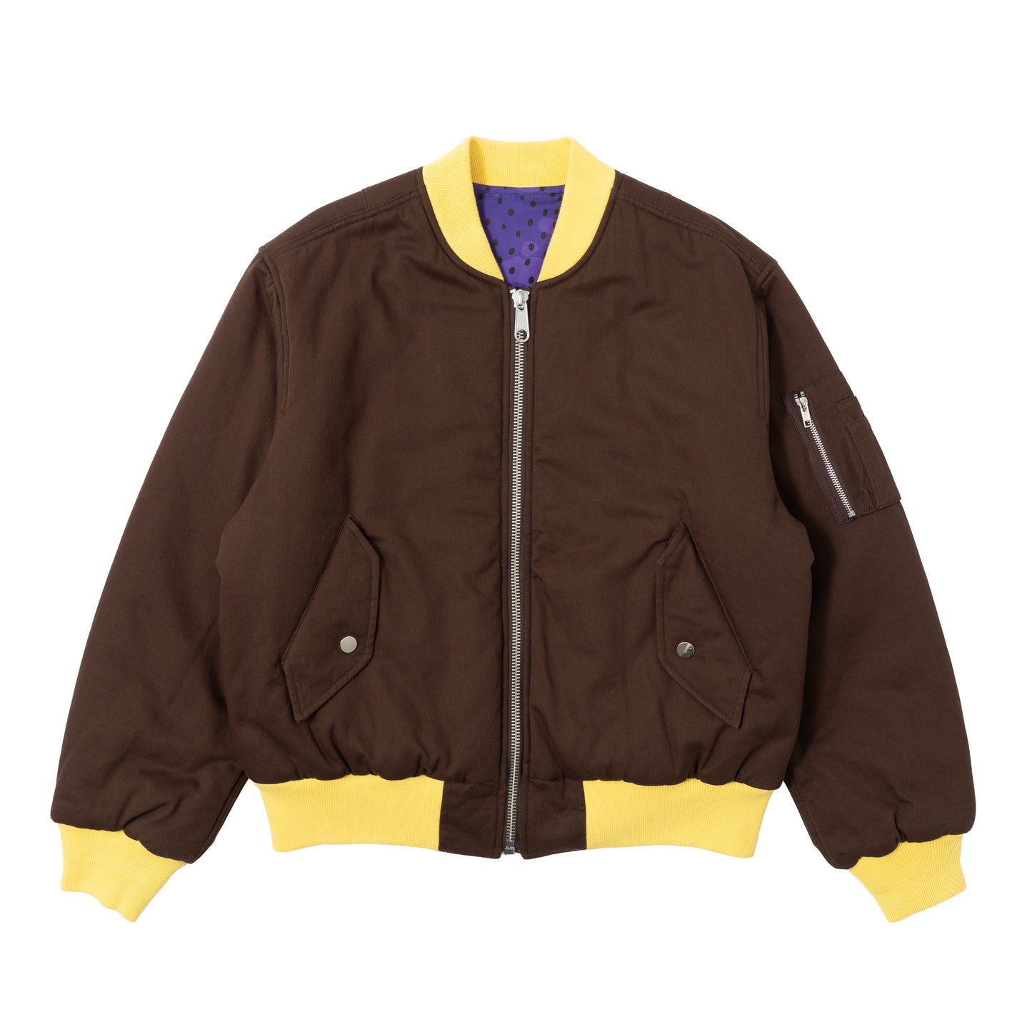 Reversible Grouper Camo MA-1 Bomber - Brown/Purple