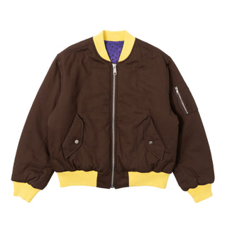 Reversible Grouper Camo MA-1 Bomber - Brown/Purple
