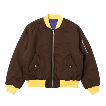 Reversible Grouper Camo MA-1 Bomber - Brown/Purple