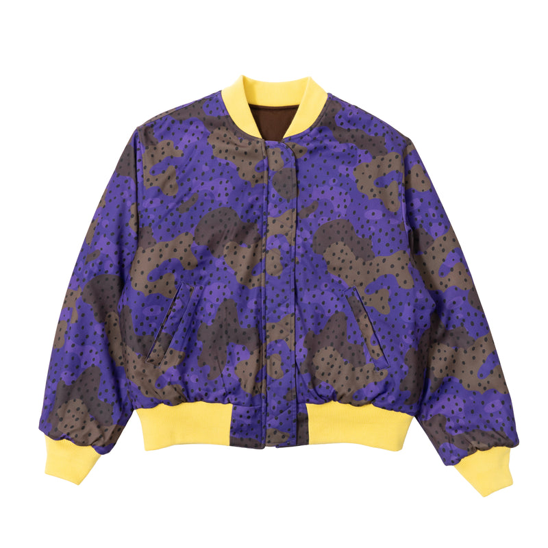 Reversible Grouper Camo MA-1 Bomber - Brown/Purple