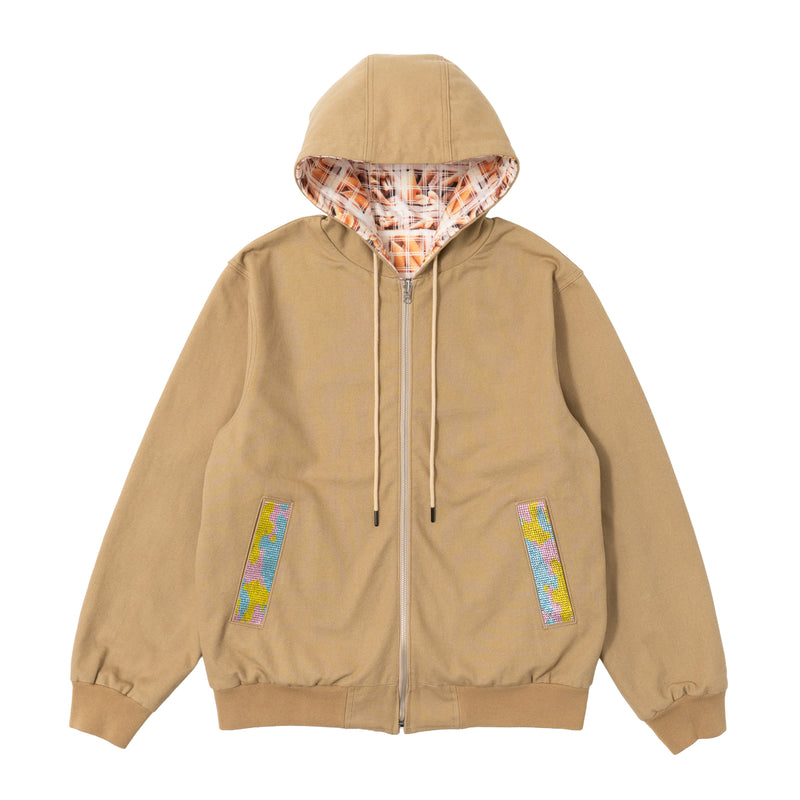 Reversible Hooded Work Jacket