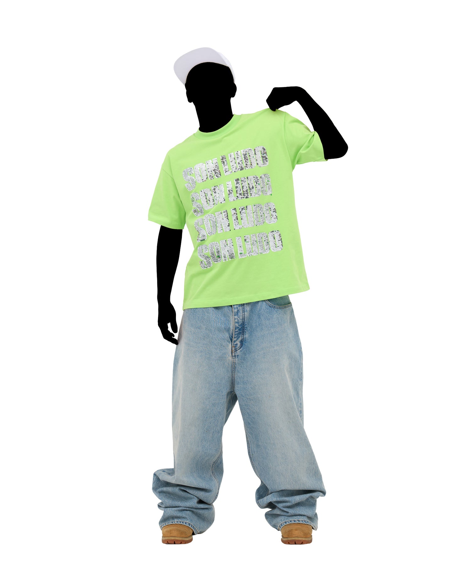 SEQUINS T-SHIRT-GREEN