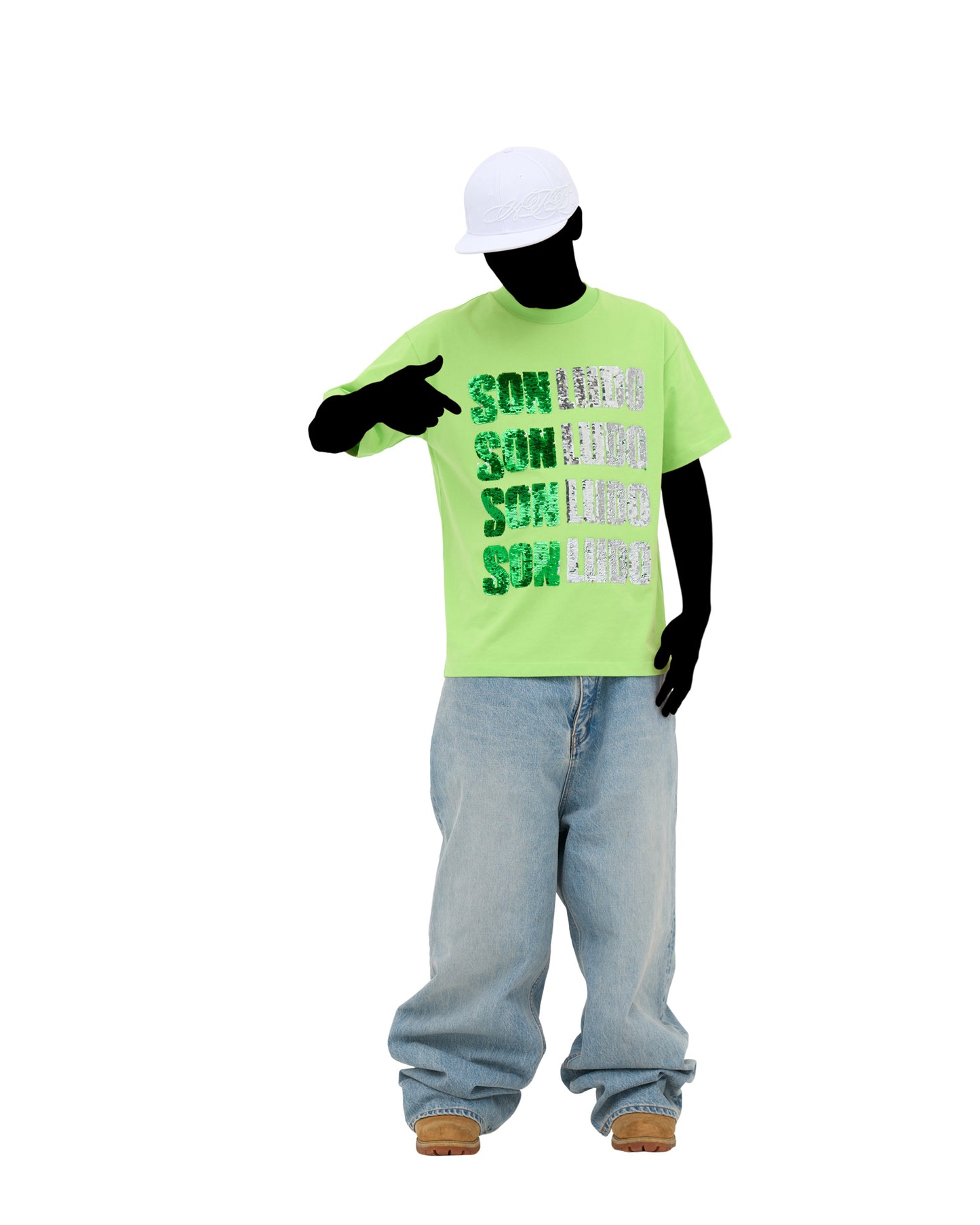 SEQUINS T-SHIRT-GREEN