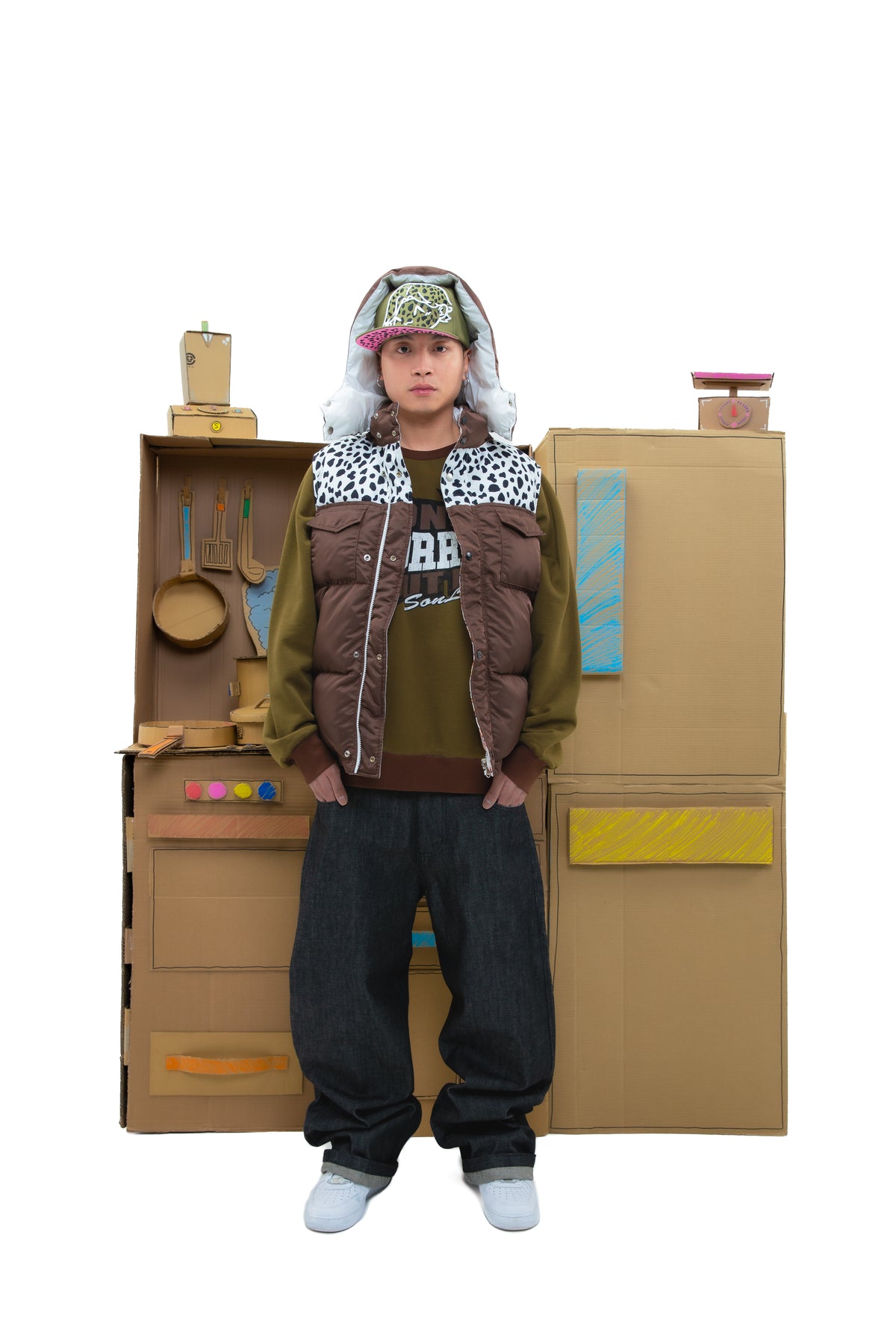 Reversible Pasta Puffer Vest