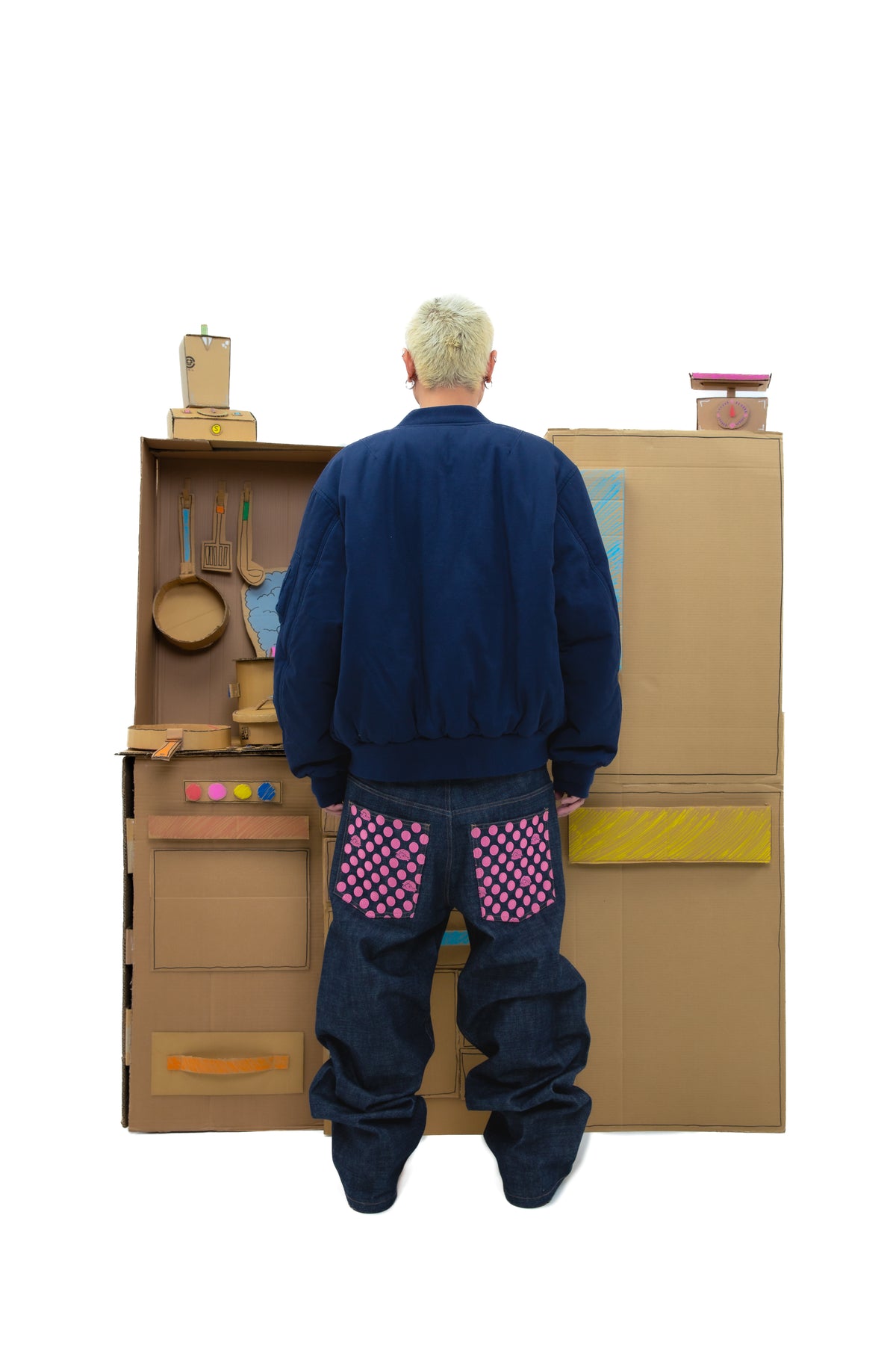 Reversible Grouper Camo MA-1 Bomber - Blue/Orange