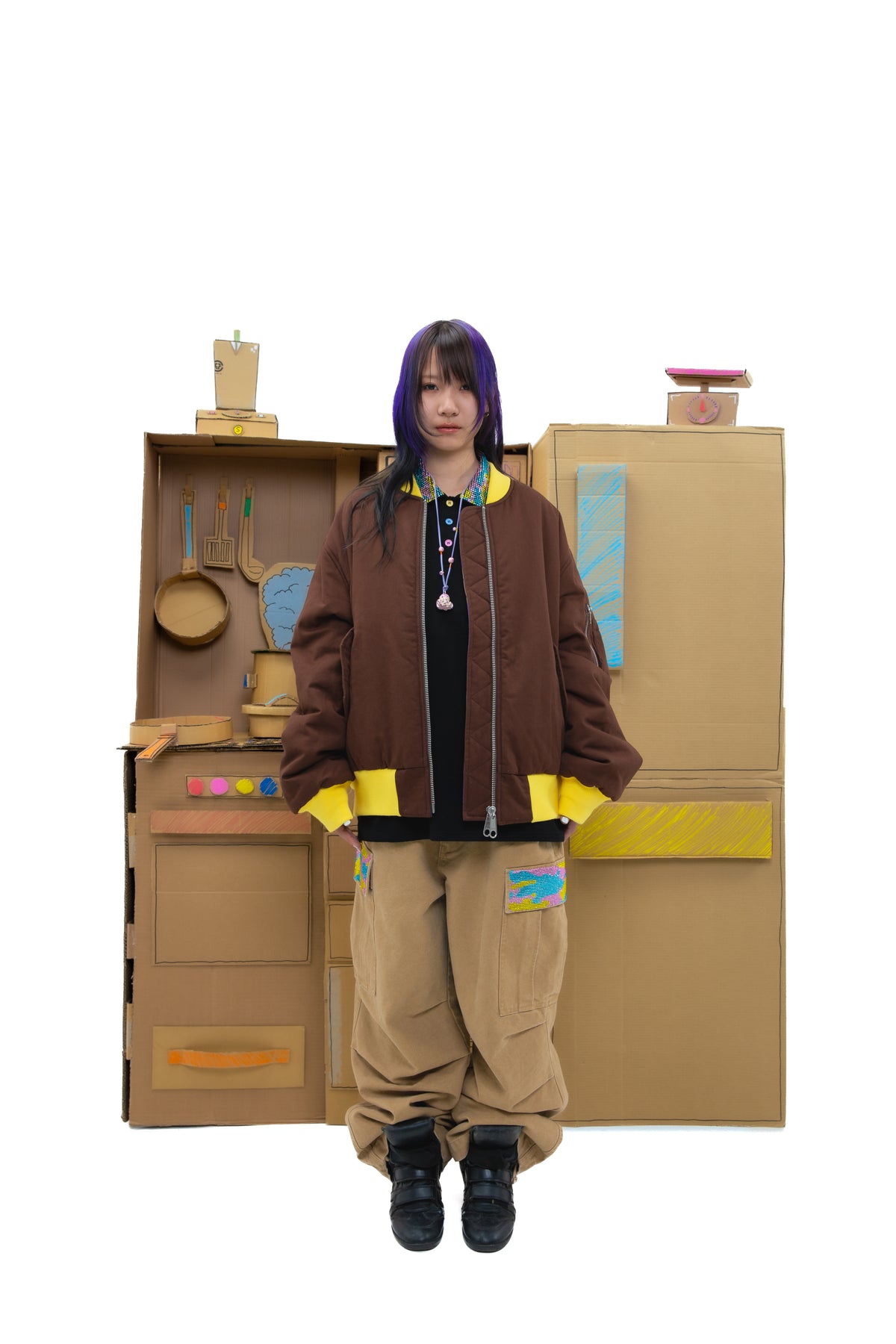 Reversible Grouper Camo MA-1 Bomber - Brown/Purple