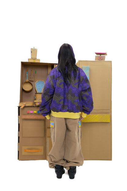 Reversible Grouper Camo MA-1 Bomber - Brown/Purple