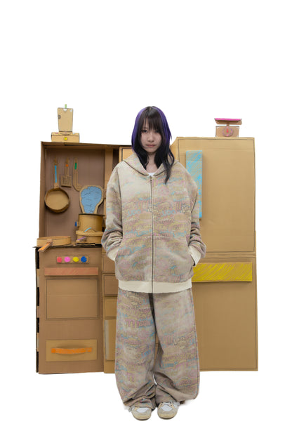 コミックスウェットパンツ - クリーム