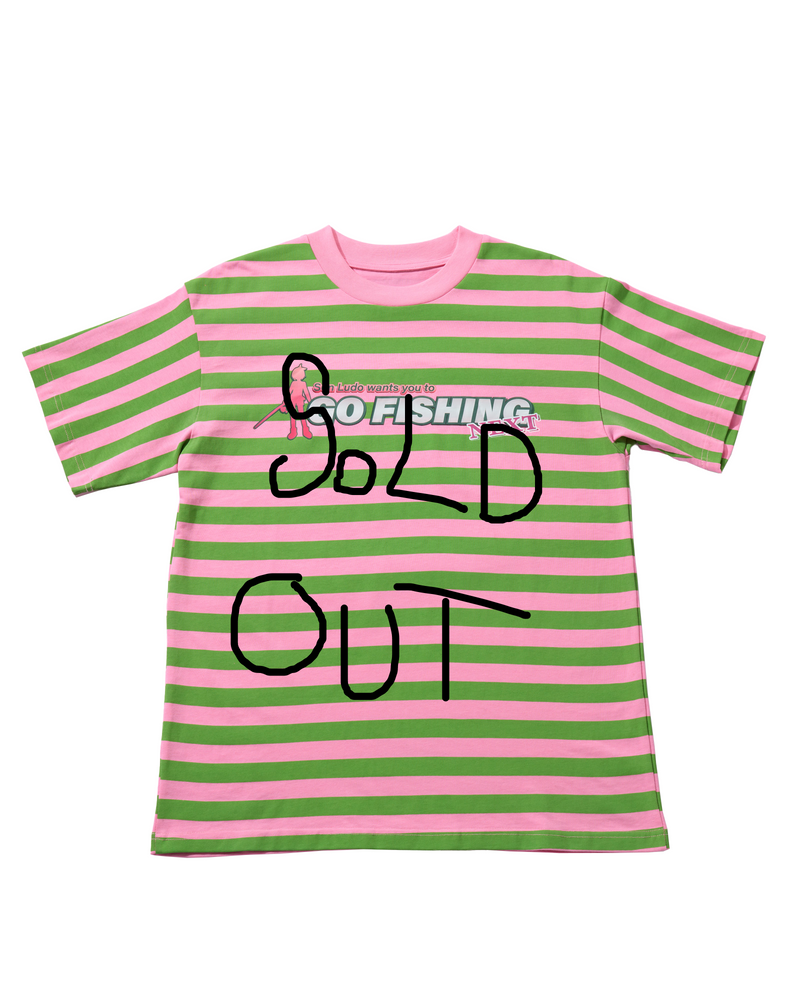 GO FISHING T-SHIRT PINK/GREEN