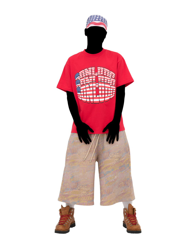 RED AMERICAN FLAG T-SHIRT