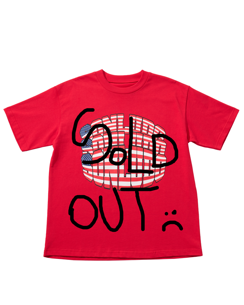 RED AMERICAN FLAG T-SHIRT