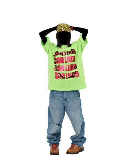 SEQUINS T-SHIRT HOT PINK