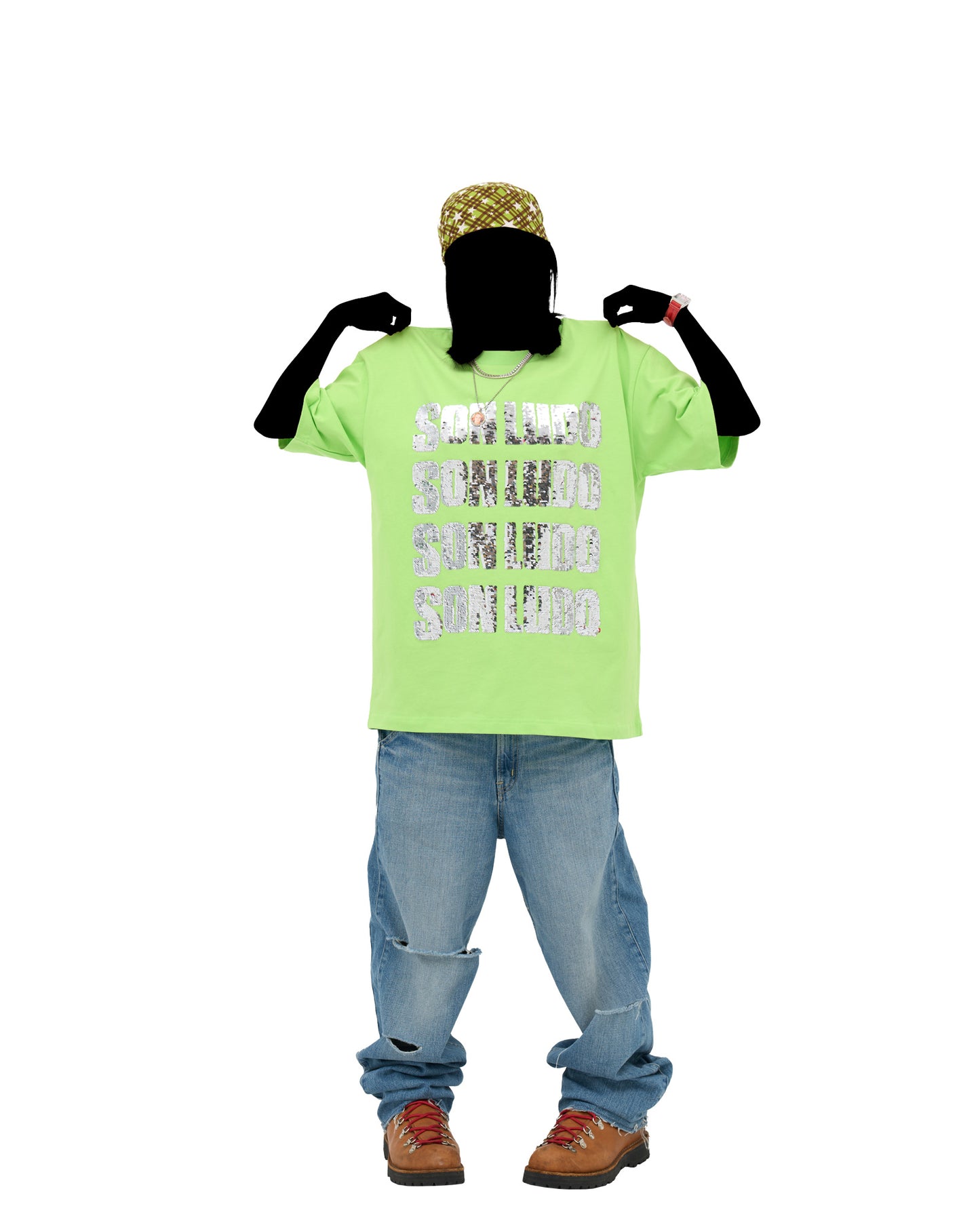 SEQUINS T-SHIRT HOT PINK