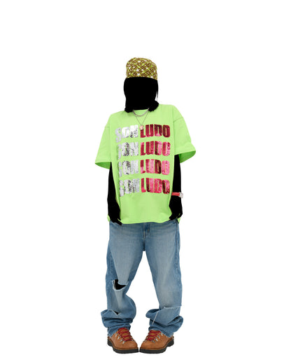 SEQUINS T-SHIRT HOT PINK