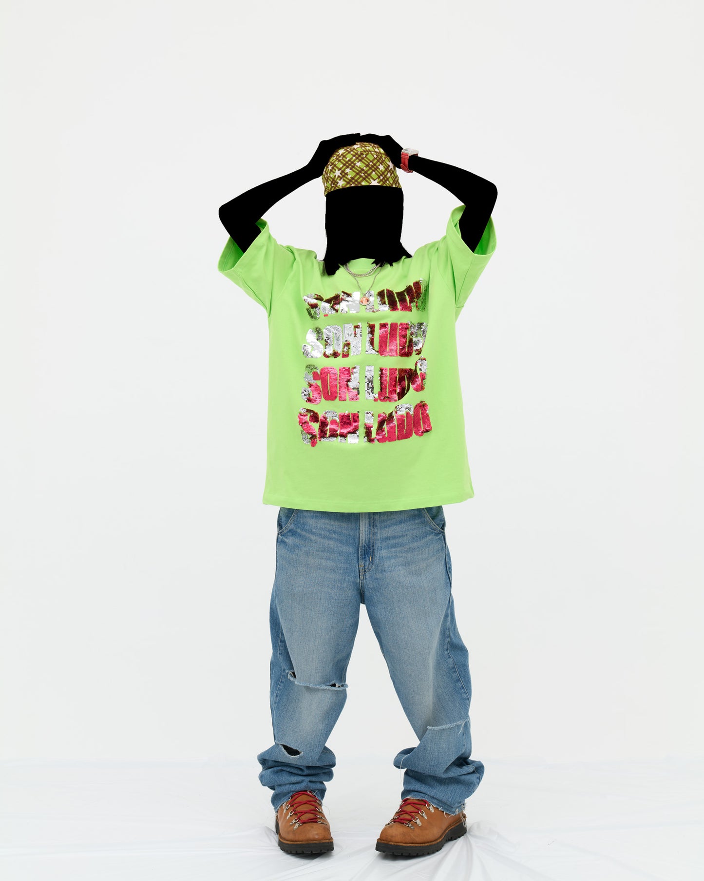 SEQUINS T-SHIRT HOT PINK