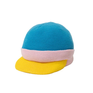 Knitted Peak Beanie - Cotton Candy