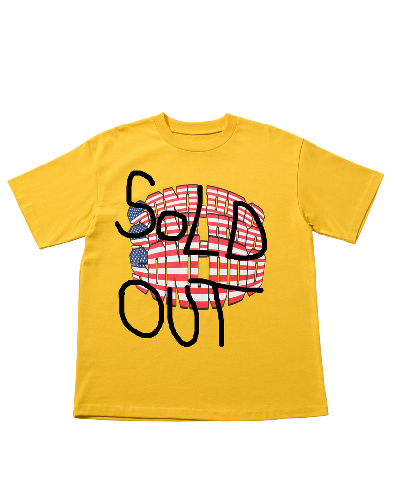 YELLOW AMERICAN FLAG T-SHIRT